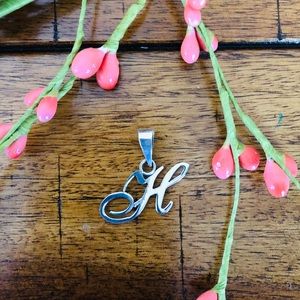 Sterling Silver .925 letter “H” pendant